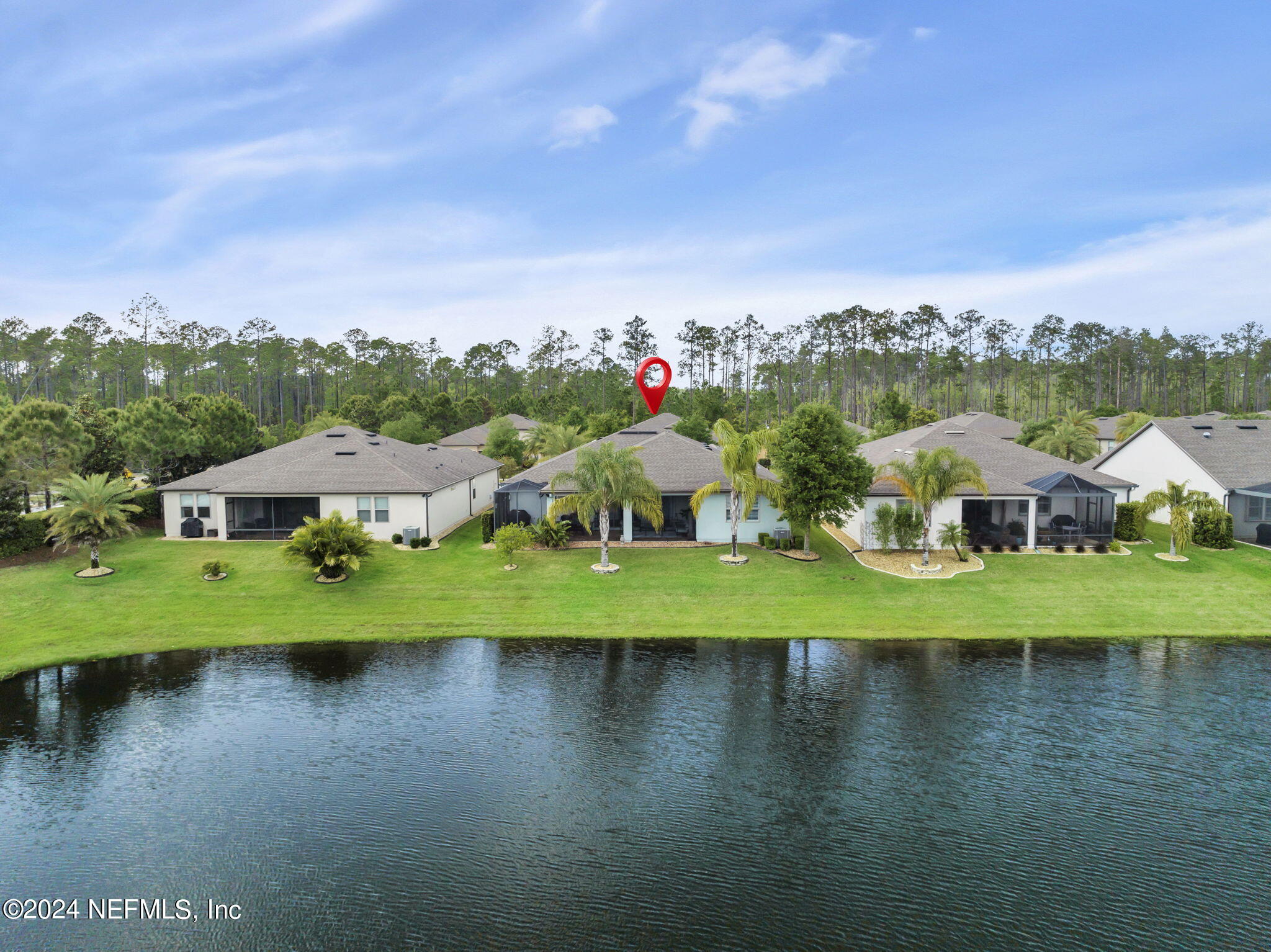40 Tree Side Lane Ponte Vedra, FL 32081 - Photo 58 of 100 a view of house with outdoor space and lake view