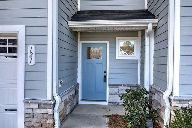 a view of front door of house