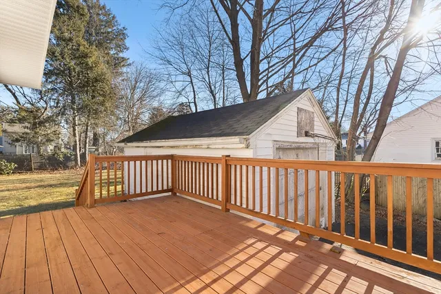 a view of deck with wooden floor and fence and floor