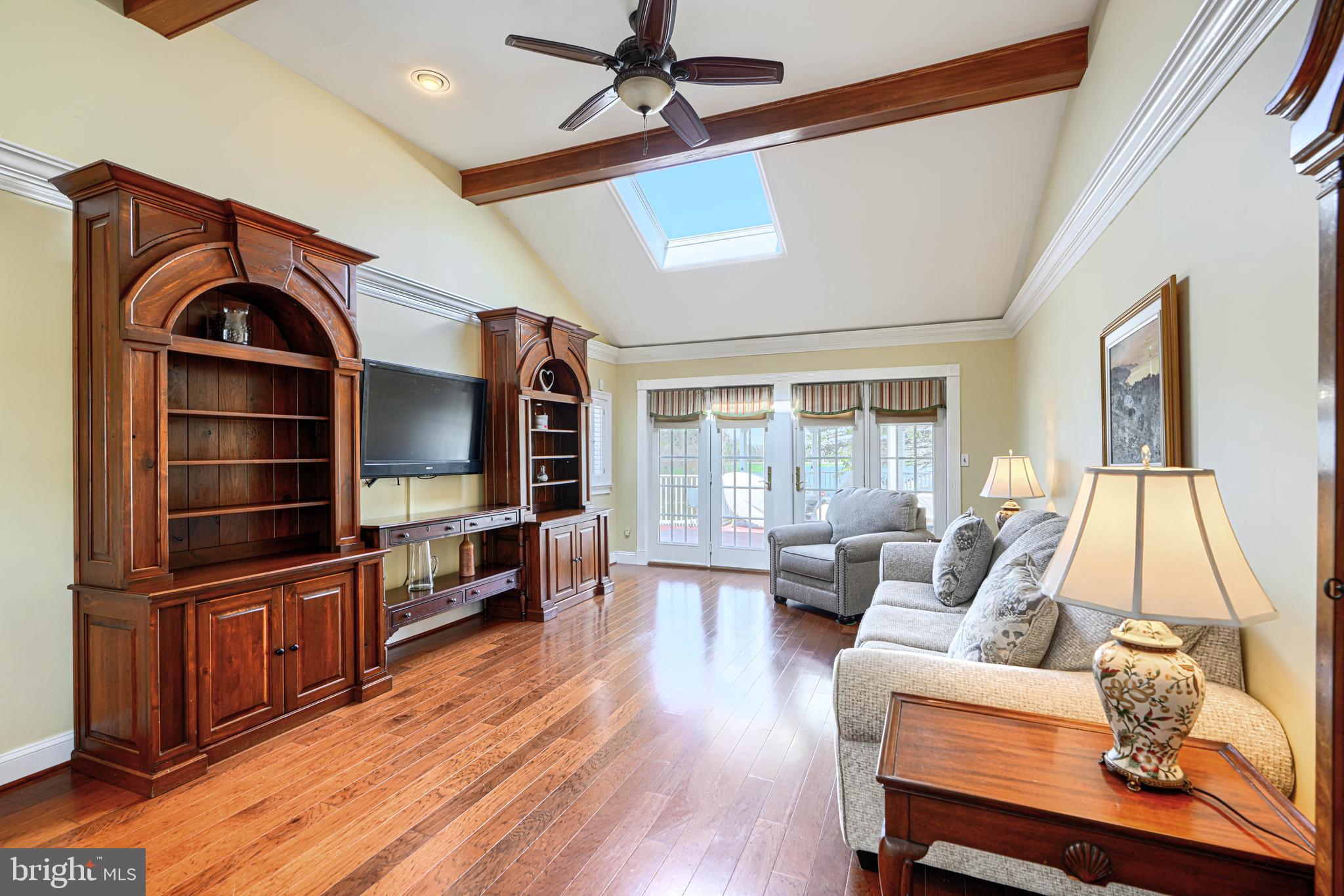 16104 Carroll Road Monkton, MD 21111 - Photo 23 of 95 living room with vaulted and beamed ceilings