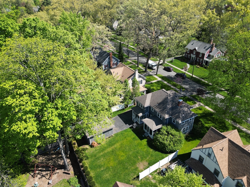 54 Chatham Road Longmeadow, MA 01106 - Photo 41 of 42 an aerial view of residential house with outdoor space and trees all around