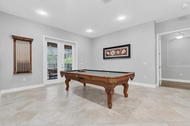 a view of an empty room with a couch