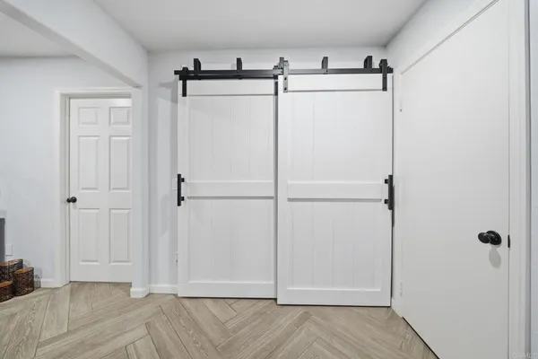 a view of a terrace with sky view