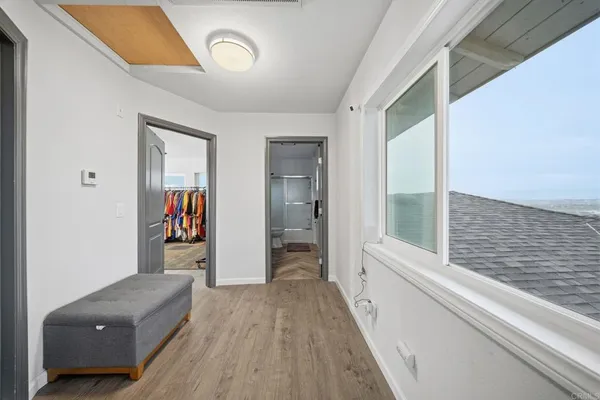 a view of a closet area