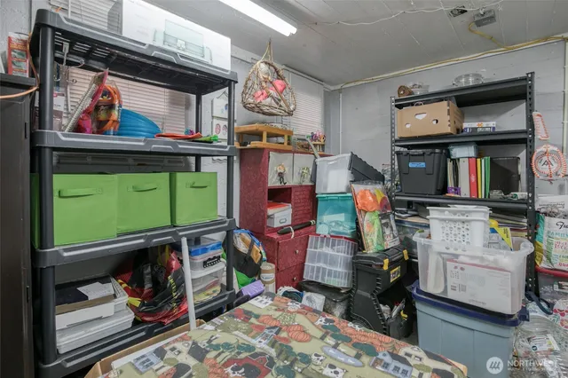 a view of storage and utility room