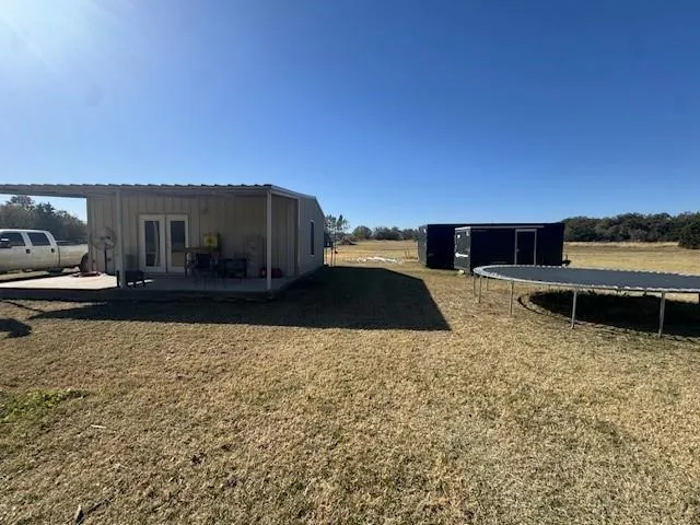 a view of a balcony with an outdoor space