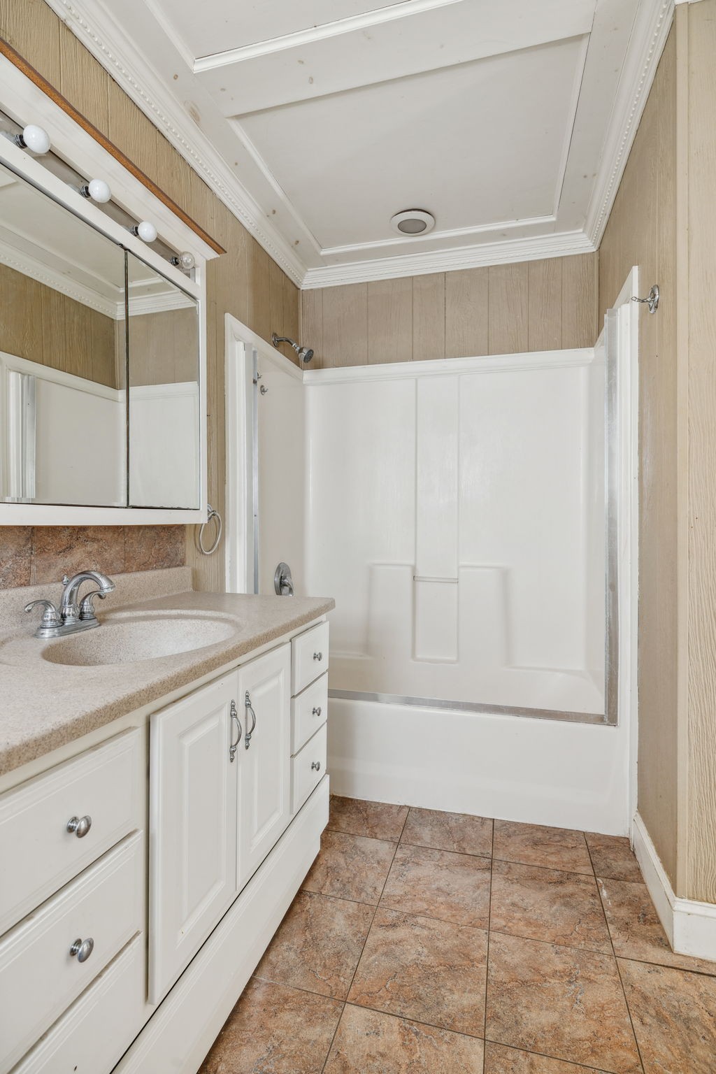 2185 Joe Brown Road Spring Hill, TN 37174 - Photo 32 of 96 a bathroom with a granite countertop sink and a mirror