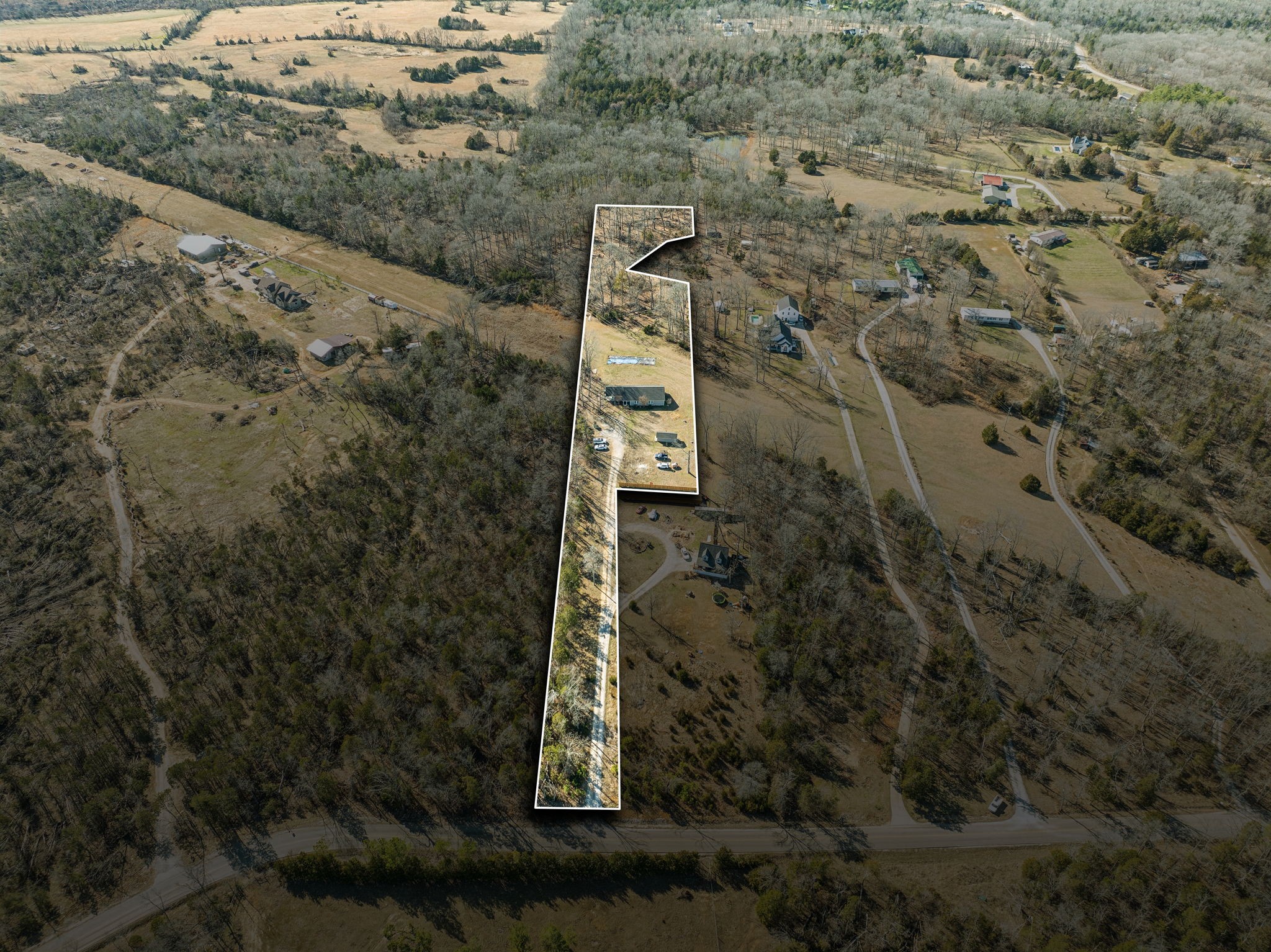2185 Joe Brown Road Spring Hill, TN 37174 - Photo 44 of 96 an aerial view of a house with a yard