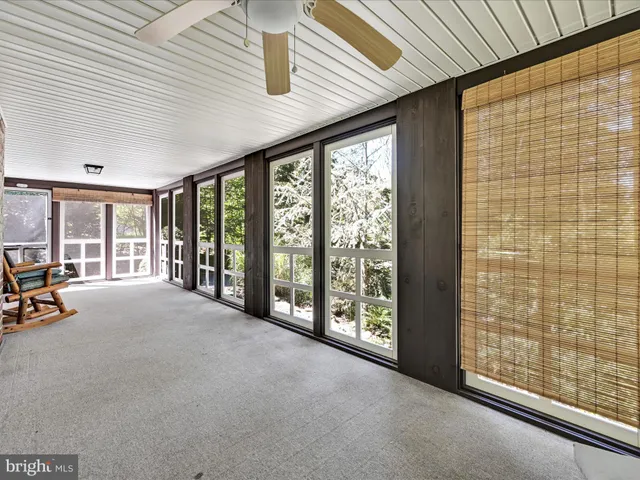 a big room with windows