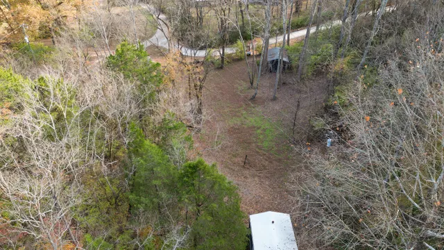 a view of a yard with a trees