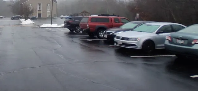 a view of a backyard of the house