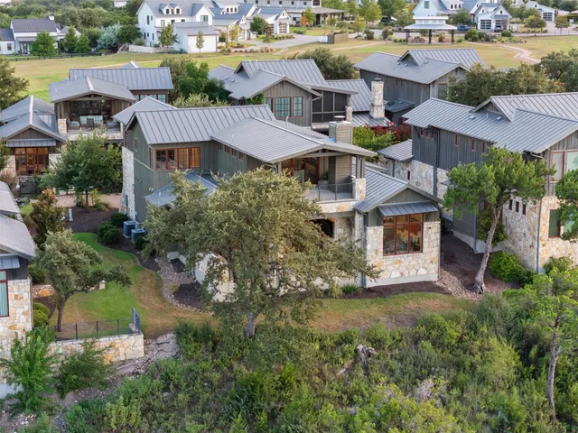 an aerial view of multiple house