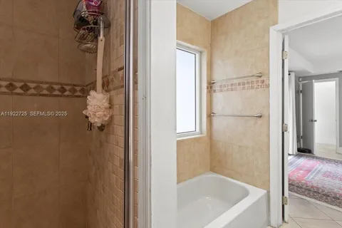 a bathroom with a tub