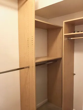 a close view of closet