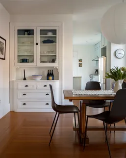 a workspace with furniture and window