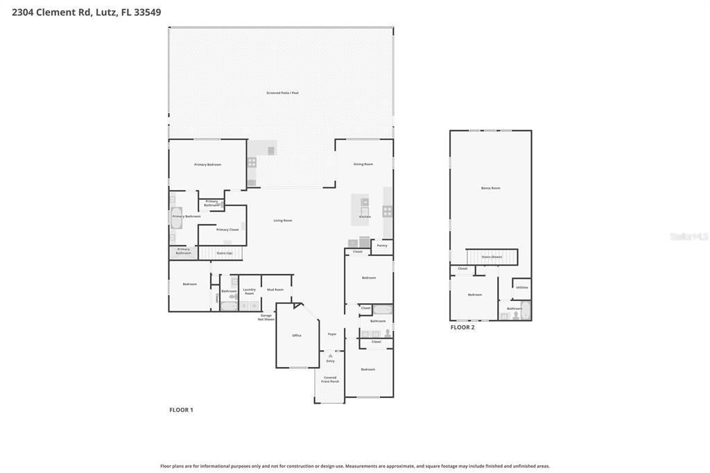 2304 Clement Road Lutz, FL 33549 - Photo 27 of 35 a picture of a floor plan