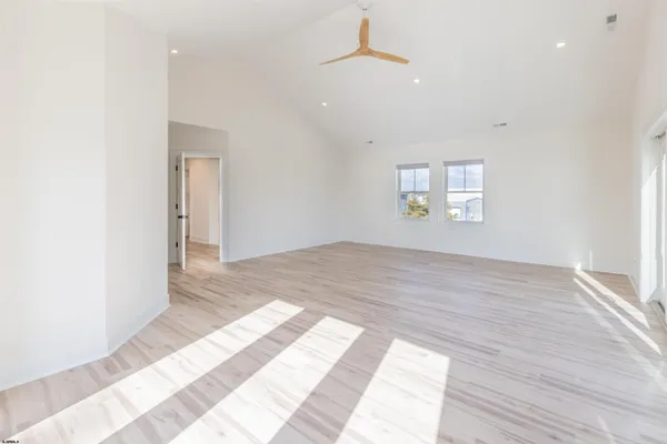 a view of an empty room and window