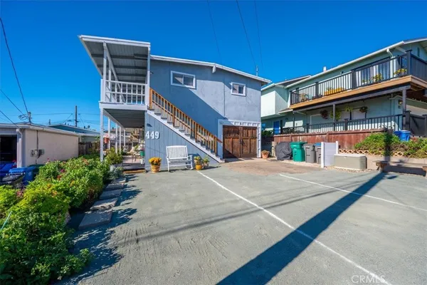 a front view of a house with entertaining space