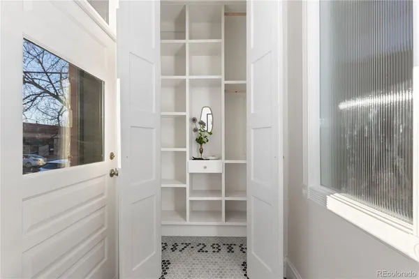 a view of a walk in closet