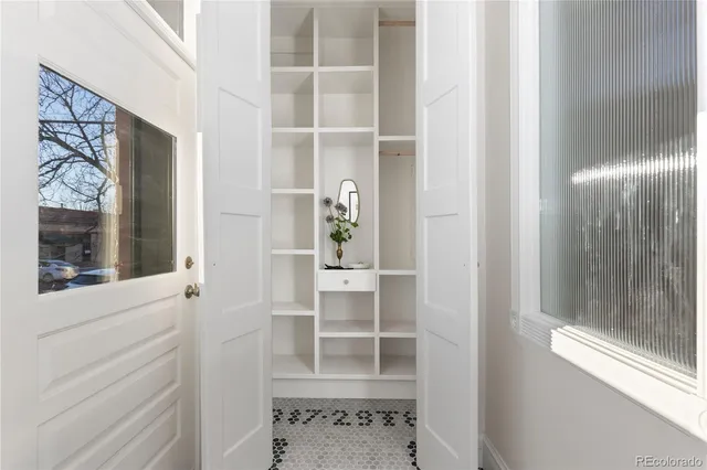 a view of a walk in closet