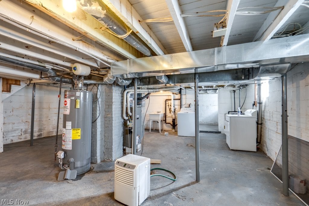 12 South 4th Street Rittman, OH 44270 - Photo 41 of 48 Unfinished basement with gas water heater and heating unit