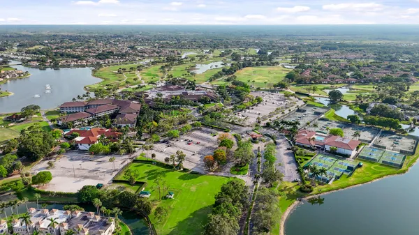 an aerial view of multiple house