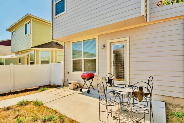 a house view with a seating space
