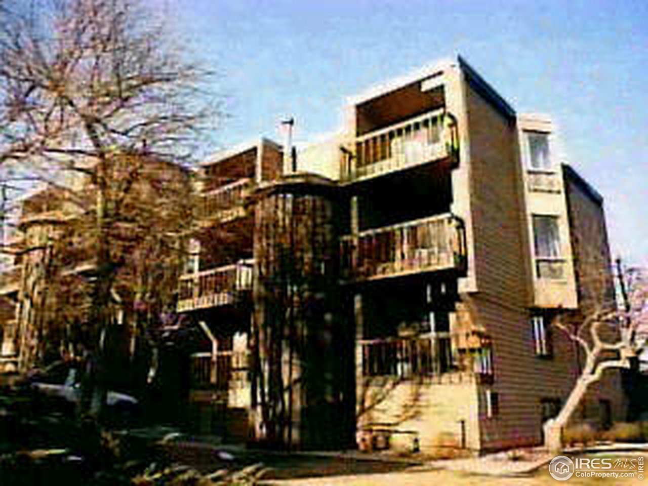 a front view of a building with street