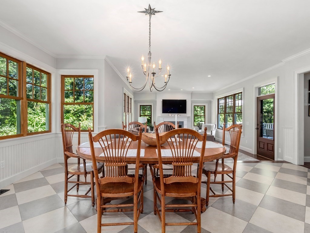 21 Hilltop Road Weston, MA 02493 - Photo 20 of 42 a view of a dining room with furniture window and outside view