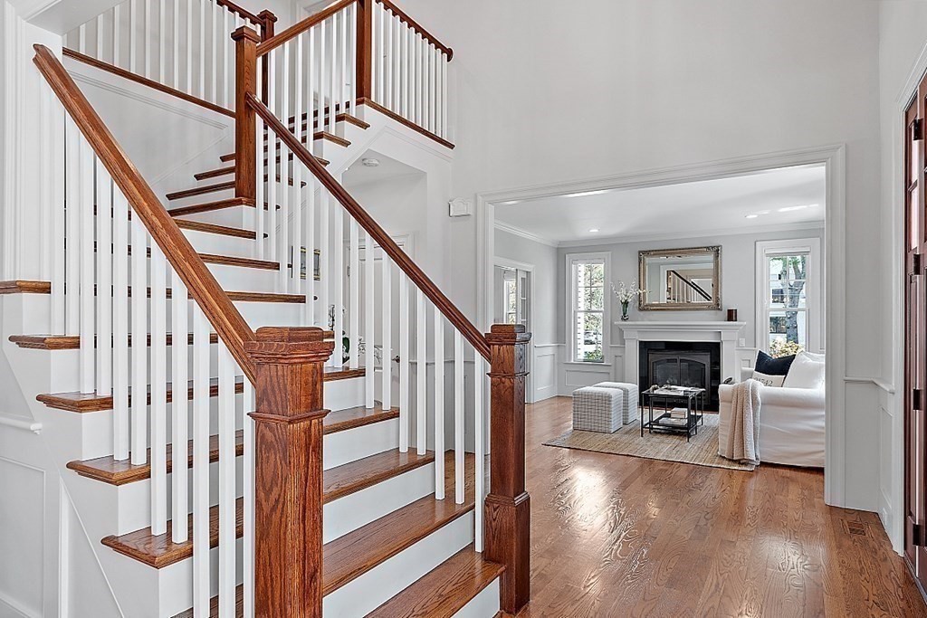 66 Oxbow Road Concord, MA 01742 - Photo 14 of 34 a view of entryway livingroom and hall with wooden floor