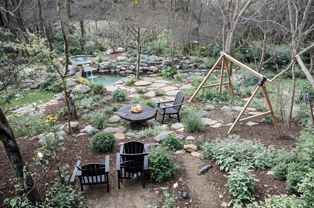 1113 Stone Bridge Pass Gunter, TX 75058 - Photo 30 of 32 a backyard of a house with table and chairs