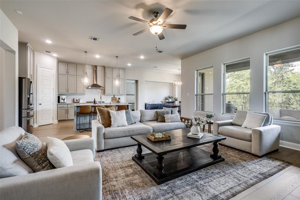 1113 Stone Bridge Pass Gunter, TX 75058 - Photo 7 of 32 a living room with furniture kitchen view and a large window