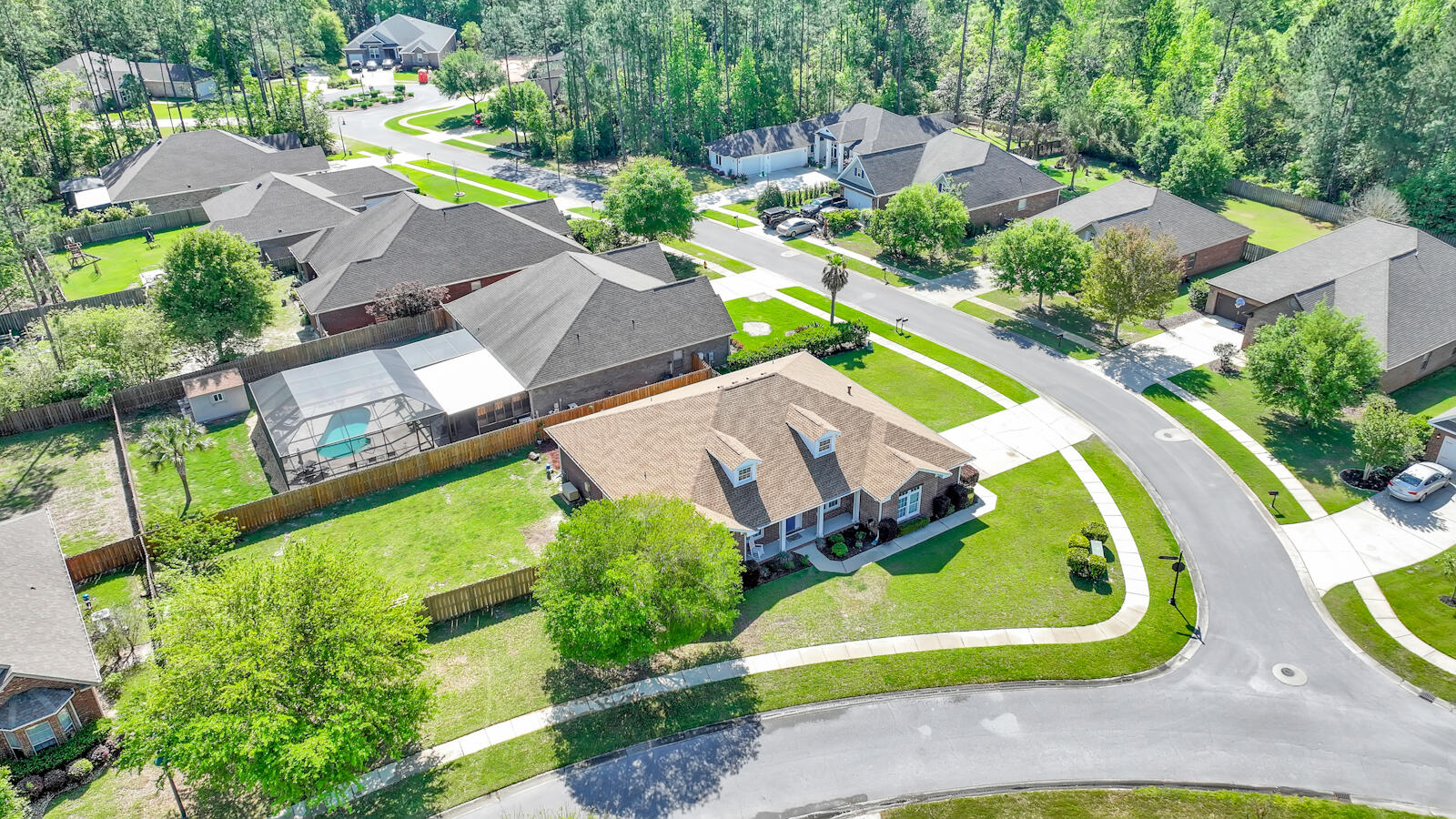 738 Symphony Way Freeport, FL 32439 - Photo 48 of 69 an aerial view of a house with a swimming pool and outdoor space