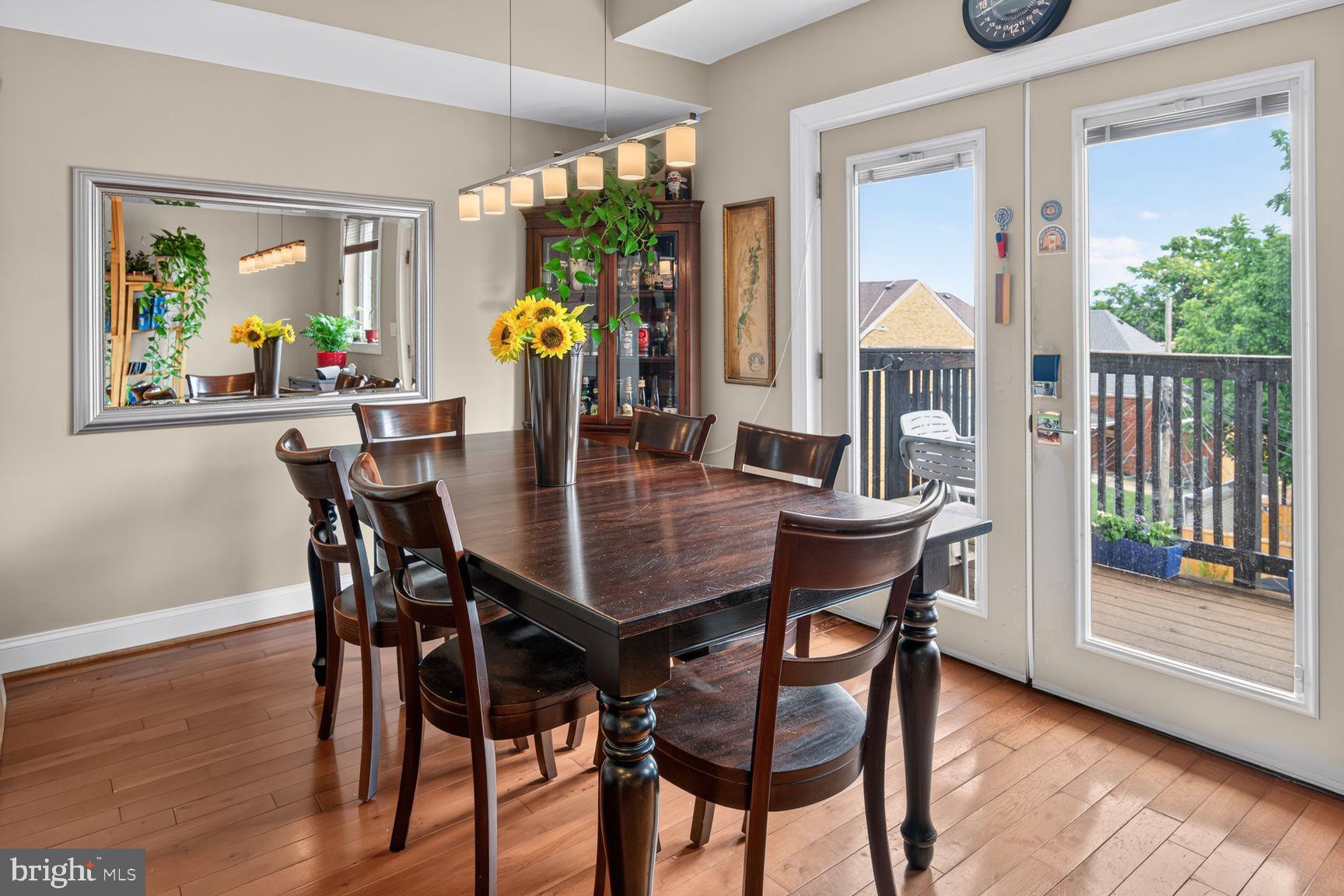 507 M Street Northeast, Unit 2 Washington, DC 20002 - Photo 9 of 27 French Doors Lead Down to Off Street Parking
