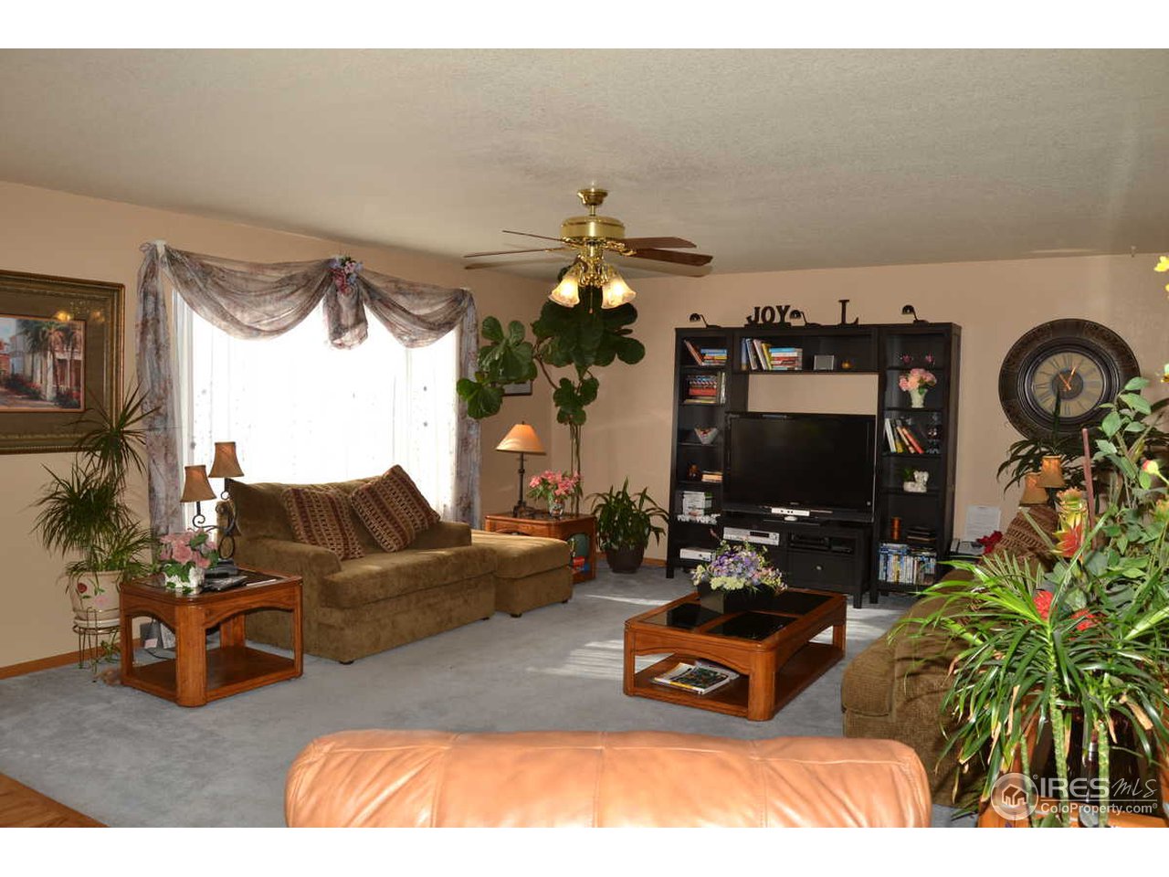 1321 Trail Ridge Road Longmont, CO 80504 - Photo 11 of 25 a living room with furniture a flat screen tv and a fireplace