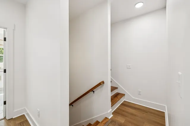 a view of hallway with stairs