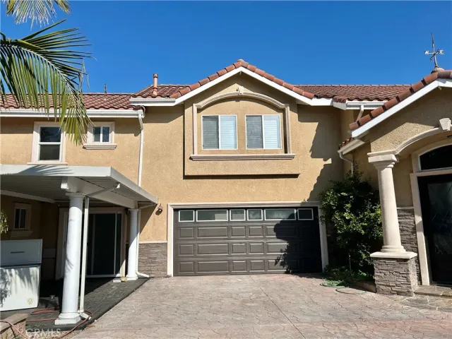 a front view of a house