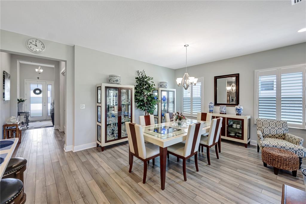 6219 Golden Nettle Drive Apollo Beach, FL 33572 - Photo 5 of 37 a view of a dining room with furniture and wooden floor