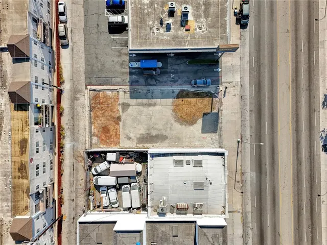 an aerial view of a city