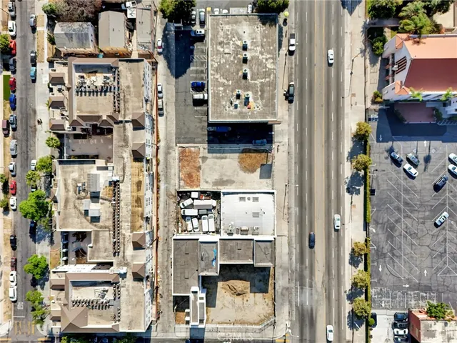 an aerial view of a city