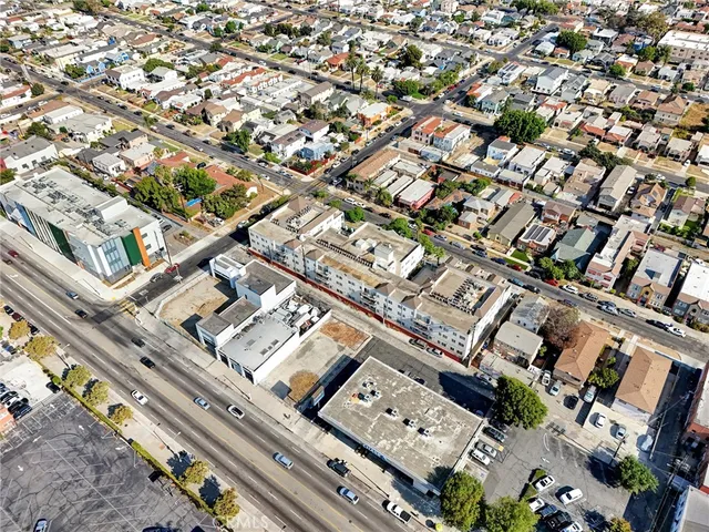 an aerial view of a city
