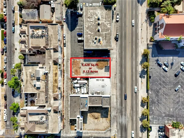 an aerial view of a city