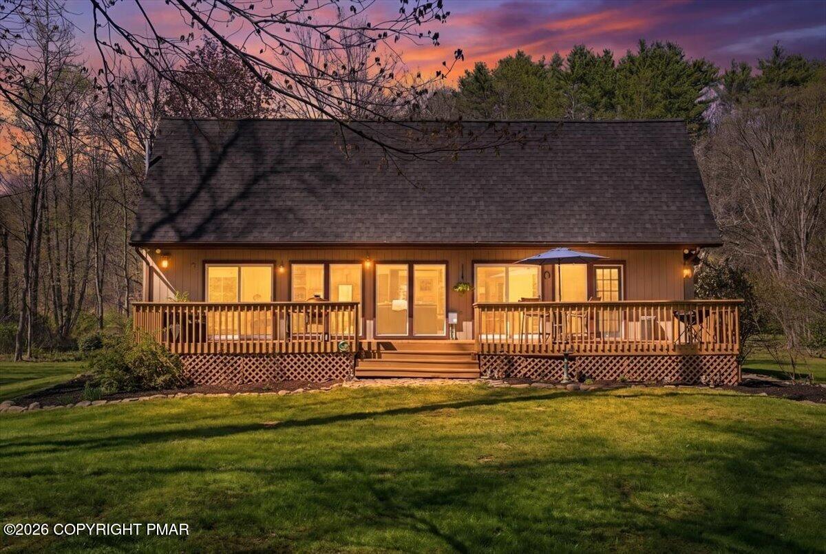 465 Pensyl Creek Road Stroudsburg, PA 18360 - Photo 22 of 71 Back of home Twilight