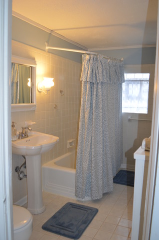 107 Lawton Road Riverside, IL 60546 - Photo 12 of 17 a bathroom with a sink a toilet a shower and a mirror