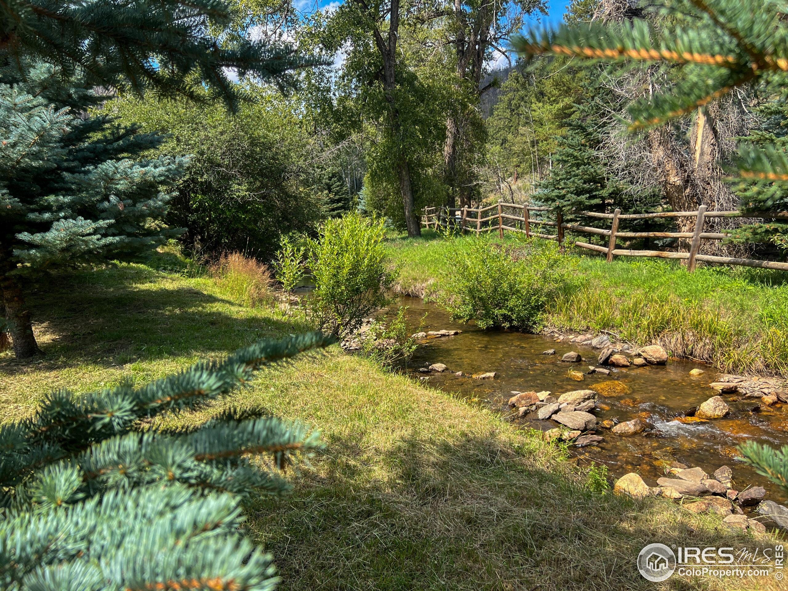 27667 Buckhorn Road Bellvue, CO 80512 - Photo 33 of 40 a backyard of a house with a yard
