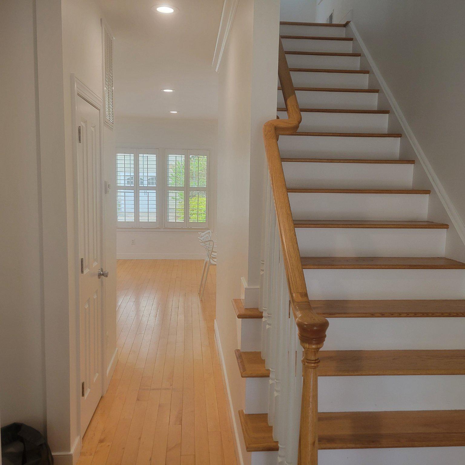 228 South Main Street Pennington, NJ 08534 - Photo 3 of 37 a view of entryway with wooden floor and stairs