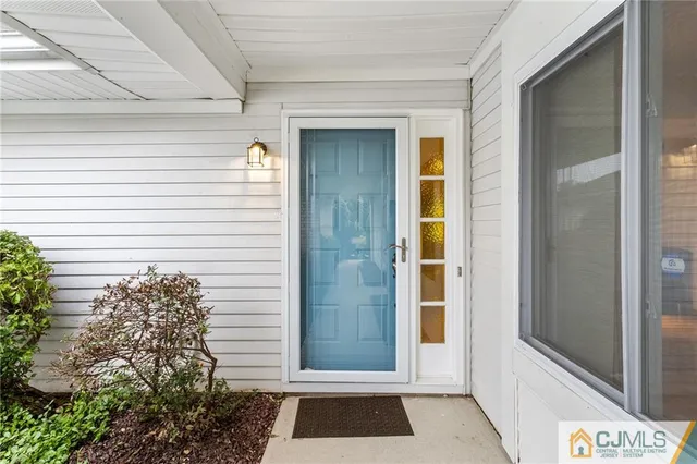 a view of a entryway door front of house