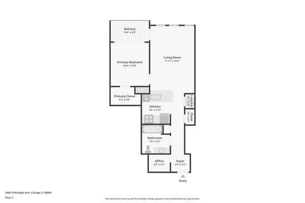 $2,350 | 1400 South Michigan Avenue, Unit 2507, Chicago, IL 60605
