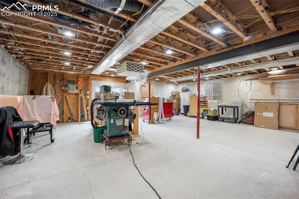 a view of storage and utility room