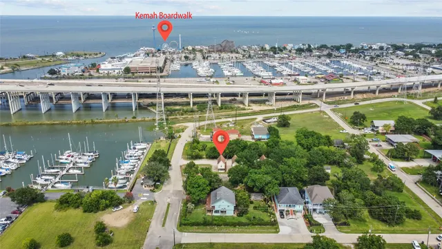 a aerial view of a house with a lake view